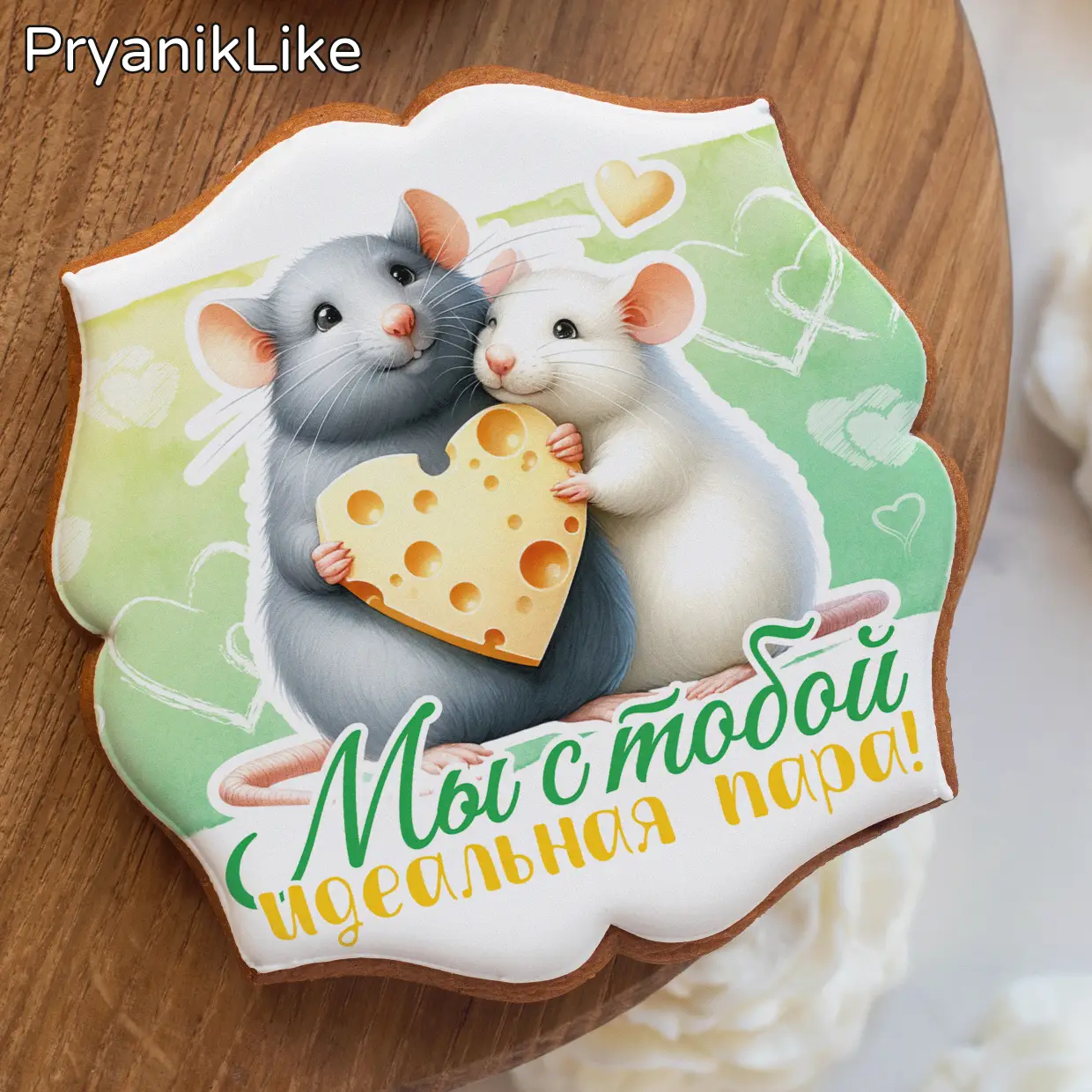 Пряник фигурный квадрат (10-10 см.) 02